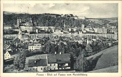 Passau Blick vom Mariahilfsberg Kat. Passau