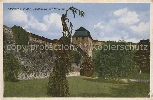 Bad Neuenahr Ahrweiler Stadtmauer mit Niedertor Kat. Bad Neuenahr Ahrweiler