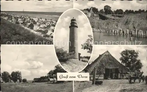 kk81566 Darss Region Ostsee Strand Reethaus Leuchtturm Panorama Kategorie. Wieck Darss Alte Ansichtskarten