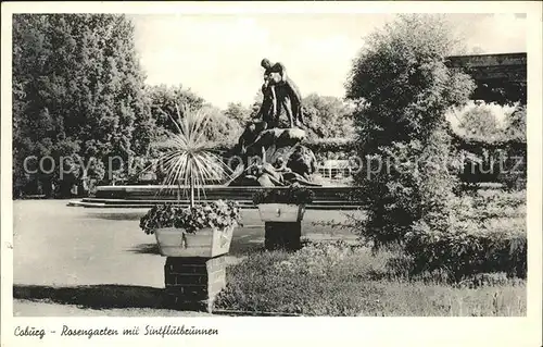 Coburg Rosengarten mit Sintflutbrunnen Kat. Coburg