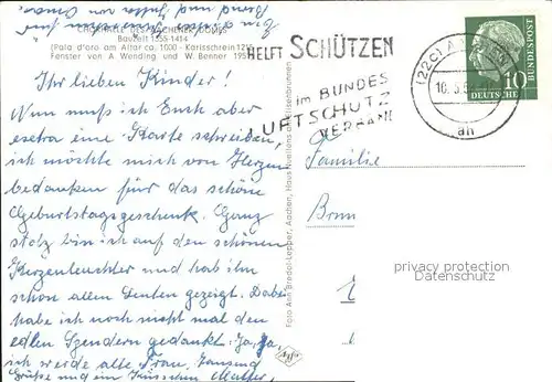 Aachen Chorhalle des Aachener Doms Kat. Aachen