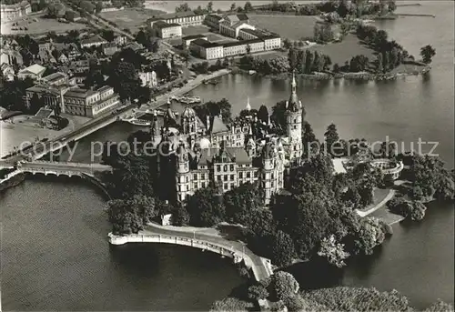 Schwerin Mecklenburg Schloss Fliegeraufnahme Kat. Schwerin