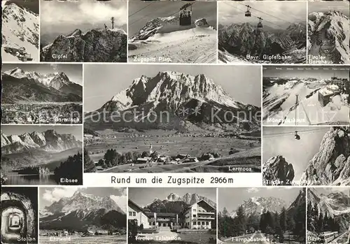 Zugspitze Gipfel Bahn Tiroler Berghaus Garmisch Eibsee Stollen Talstation Fernpass Ehrwald Kat. Garmisch Partenkirchen