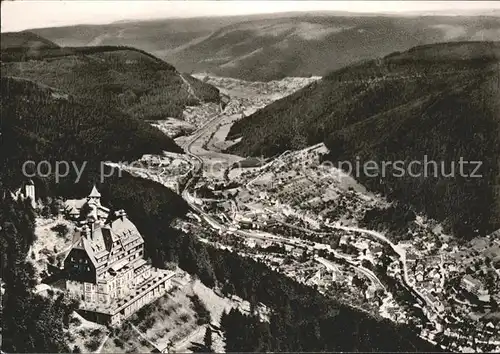 Wildbad Schwarzwald mit Sommerberghotel Fliegeraufnahme Kat. Bad Wildbad