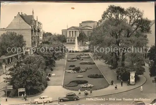 Halle Saale Blick zum Theater d F Kat. Halle