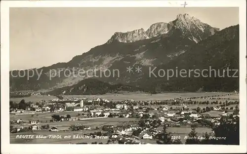 Reutte Tirol Panorama mit Saeuling Ammergauer Alpen Kat. Reutte