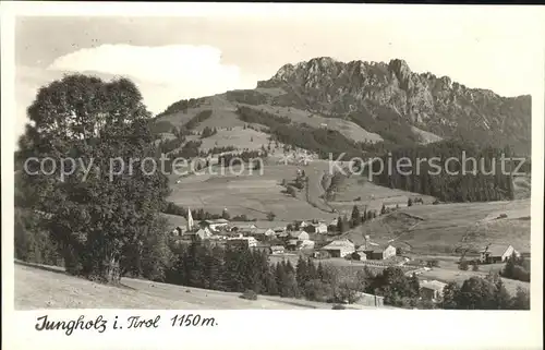 Jungholz Tirol Panorama Deutsches Zoll  und Wirtschaftsgebiet Handabzug Kat. Jungholz