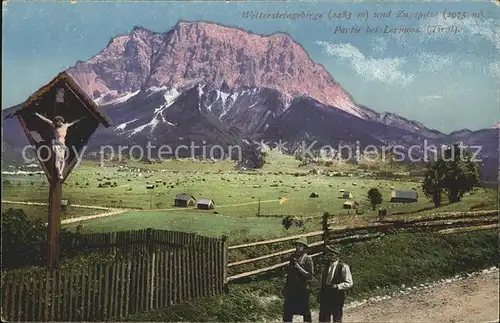 Lermoos Tirol Wegekreuz Wettersteingebirge Zugspitze Kat. Lermoos