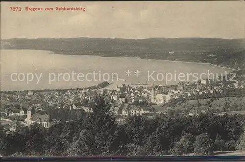 Bregenz Vorarlberg Panorama Blick vom Gebhardsberg Altstadt Bodensee Kat. Bregenz