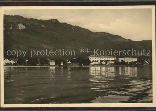 Bregenz Vorarlberg Kasernen Blick vom Bodensee aus Kupfertiefdruck Kat. Bregenz