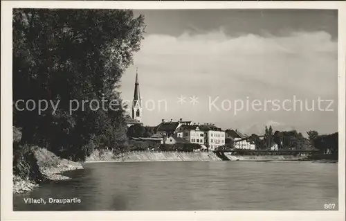 Villach Kaernten Partie an der Drau Kat. Villach