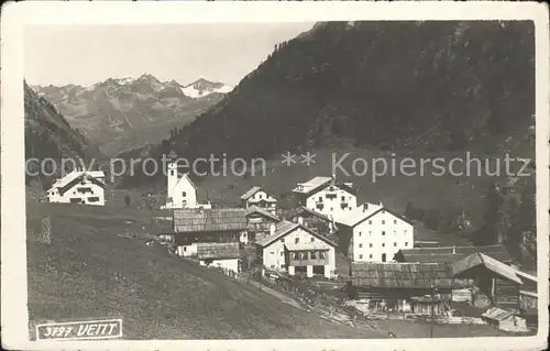Vent Tirol Ortsansicht mit Kirche oetztaler Alpen Kat. Soelden