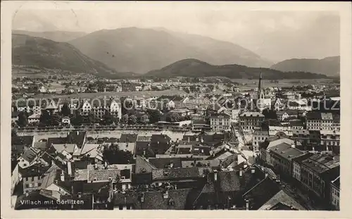 Villach Kaernten Blick ueber die Stadt mit Goerlitzen Kat. Villach