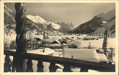 Bichlbach Panorama mit Daniel und Zugspitze Winterimpressionen Kat. Bichlbach