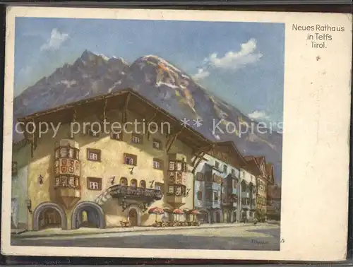 Telfs Tirol Neues Rathaus Kuenstlerkarte / Innsbruck /Innsbruck Land 