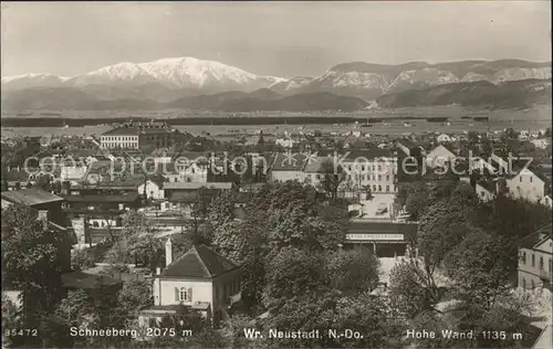 Wiener Neustadt mit Schneeberg und Hohe Wand Kat. Wiener Neustadt