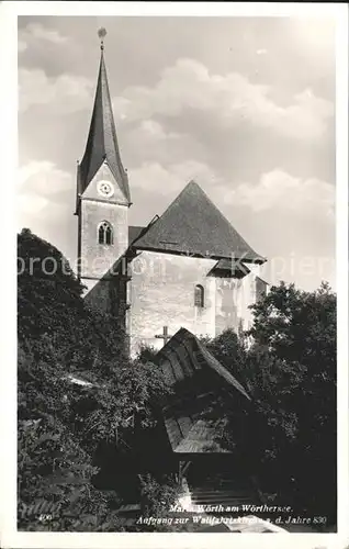 Maria Woerth Woerthersee Aufgang zur Wallfahrtskirche / Maria Woerth /Klagenfurt-Villach