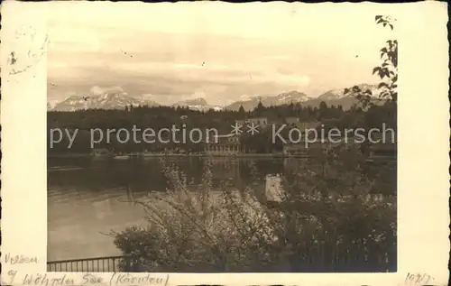 Velden Woerthersee Seepanorama mit Alpen /  /