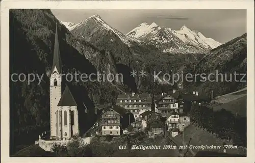 Heiligenblut Kaernten Kirche und Grossglockner Kat. Heiligenblut