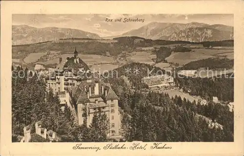 Semmering Niederoesterreich Suedbahn Hotel Kurhaus Kat. Semmering