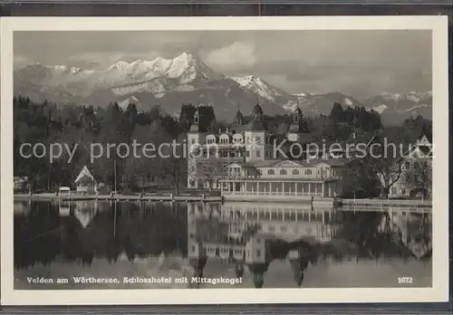 Velden Woerthersee Schlosshotel mit Mittagskogel /  /