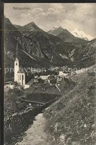 Heiligenblut Kaernten Ortsblick mit Grossglockner Kat. Heiligenblut