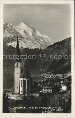 Heiligenblut Kaernten mit Kirche und Grossglockner Kat. Heiligenblut