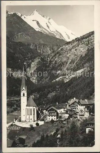 Heiligenblut Kaernten mit Kirche und Grossglockner Kat. Heiligenblut