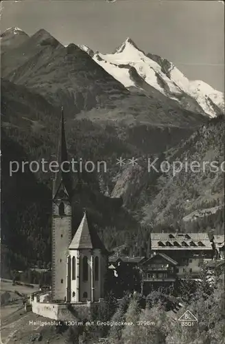 Heiligenblut Kaernten mit Kirche und Grossglockner Kat. Heiligenblut