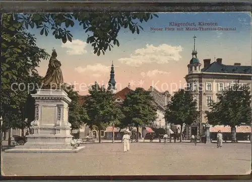 Klagenfurt Woerthersee Neuer Platz mit Maria Theresia Denkmal / Klagenfurt /Klagenfurt-Villach
