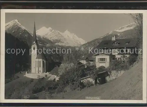 Heiligenblut Kaernten mit Kirche und Grossglockner Kat. Heiligenblut