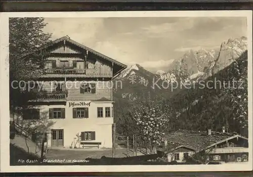 Kaisertal Alp Gasthof Pfandlhof Kat. Kufstein