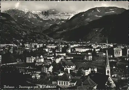 Bolzano Panorama verso il Catinaccio Dolomiti Rosengarten Kat. Bolzano
