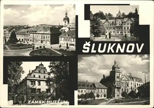 Sluknov Teilansichten Kirche Zamek Muzeum Museum Kat. Schluckenau