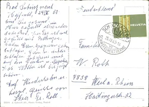 Schinznach Bad Kurpark Spitalabteilung Kat. Schinznach Bad