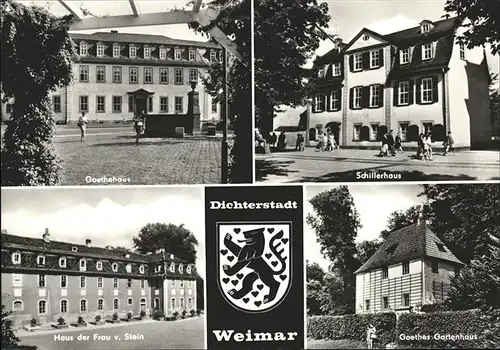 Weimar Thueringen Goethe und Schiller Haus Goethes Gartenhaus Haus der Frau von Stein Dichterstadt Wappen / Weimar /Weimar Stadtkreis