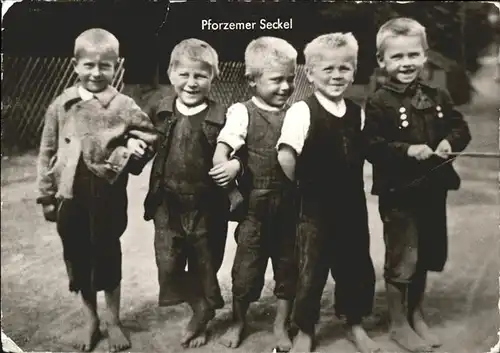 Pforzheim Pforzemer Seckel Gruppenfoto Kat. Pforzheim