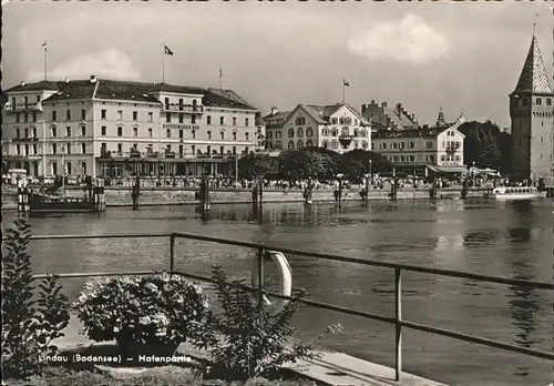 Lindau Bodensee Hafenpartie mit Bayerischer Hof Kat. Lindau (Bodensee)