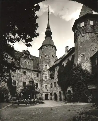 Lauenstein Oberfranken Innenhof v.d.Burg Lauenstein Kat. Ludwigsstadt