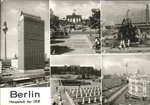 Berlin Interhotel "Stadt Berlin" u.Neptunbrunnen Kat. Berlin