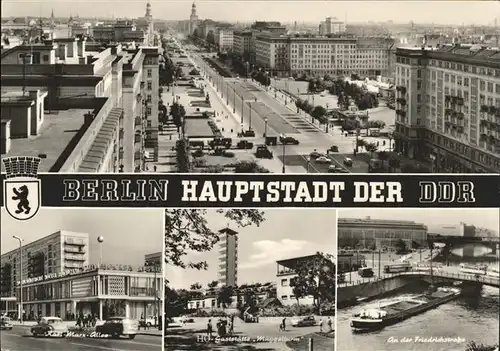 Berlin Karl Marx Allee u.HO Gaststaette Mueggelturm Kat. Berlin