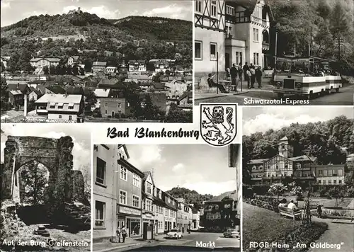 Bad Blankenburg FDGB Heim "Am Goldberg" u.Markt Kat. Bad Blankenburg