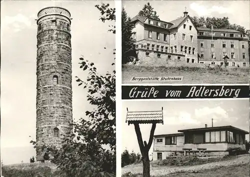 Suhl Thueringer Wald Berggaststaette Stutenhaus auf dem Adlersberg Kat. Suhl