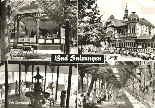 Bad Salzungen Freiluft Inhalation Kurkonzert Sole Zerstaeubung Kat. Bad Salzungen