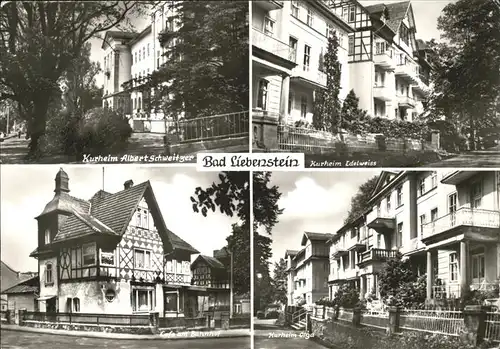 Bad Liebenstein Kurheim Edelweiss Kurheim Albert Schweitzer Kat. Bad Liebenstein