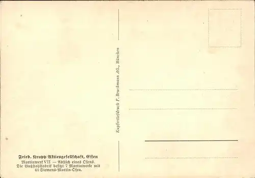 Essen Ruhr Martinwerk VII Abstich eines Ofens Kat. Essen