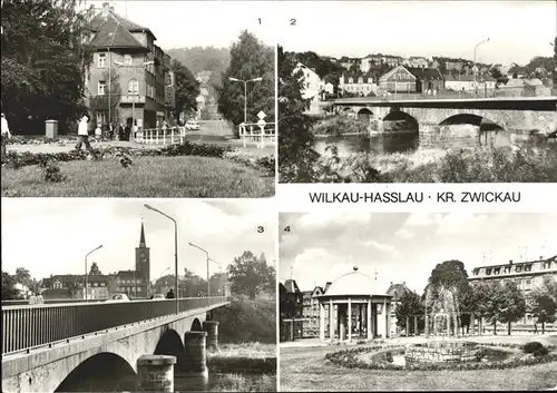 Wilkau Hasslau Sachsen Neuwilkauer Strasse Springbrunnen Karl Marx Platz Kat. Wilkau Hasslau