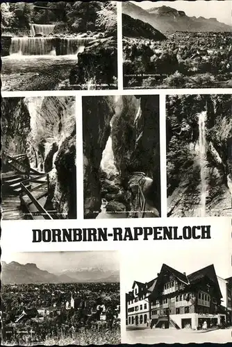 Dornbirn Vorarlberg Rappenlochschlucht Wasserfall Alpenpanorama Kat. Dornbirn