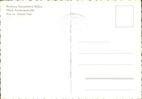Wiesing Tirol Rasthaus Kanzelkehre Neue Achenseestrasse Zillertal Wiedersberger Horn Kat. Wiesing Schwaz