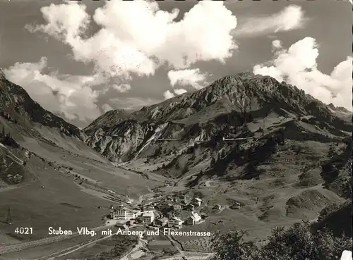 Stuben Vorarlberg mit Arlberg und Flexenstrasse Gebirgspass Kat. Kloesterle